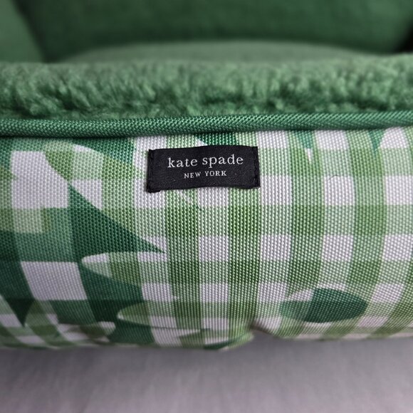 NWT Kate Spade Green Gingham Dog Bed - Picture 3 of 5